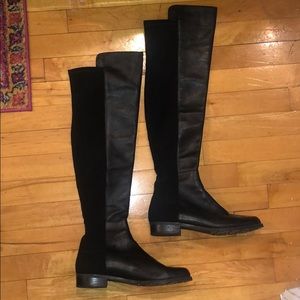 SIZE 7 Stuart Weitzman 5050 boots black leather